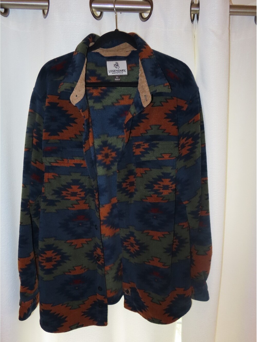 Legendary Whitetails Mens XL Southwestern Style Fleece Shirt